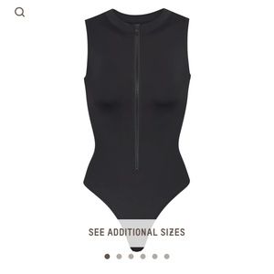 NWT Skims zip front one piece swim suit-ONYX
